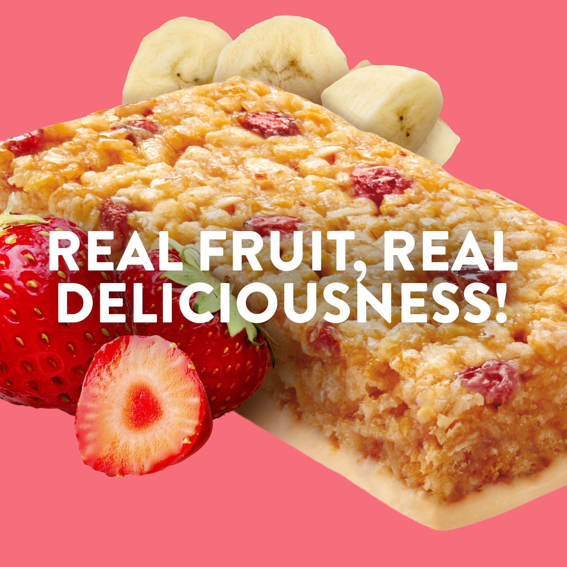 LUNA Berry Bars Strawberry Banana Flavor Gluten Free Snack Bars, Non-GMO Protein Bars