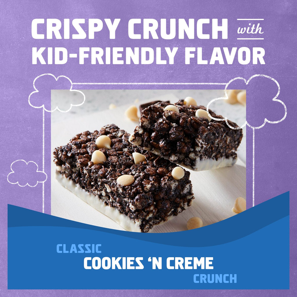Zbar Protein Cookies 'N Creme Crispy Snack Bars, Gluten Free Protein Bars