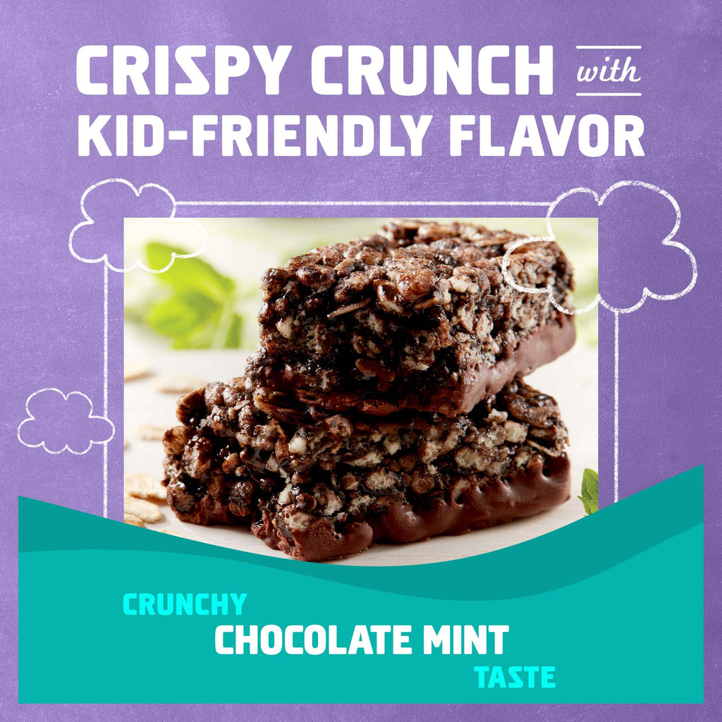 Zbar Protein Chocolate Flavored Mint Crispy Snack Bars, Gluten Free Protein Bars