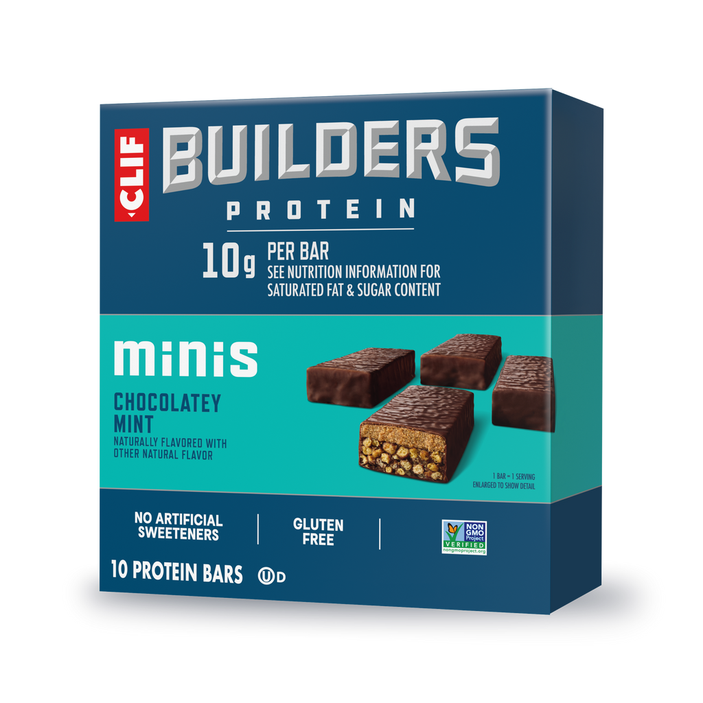CLIF BUILDERS Minis Chocolatey Mint Plant Based Protein Bars