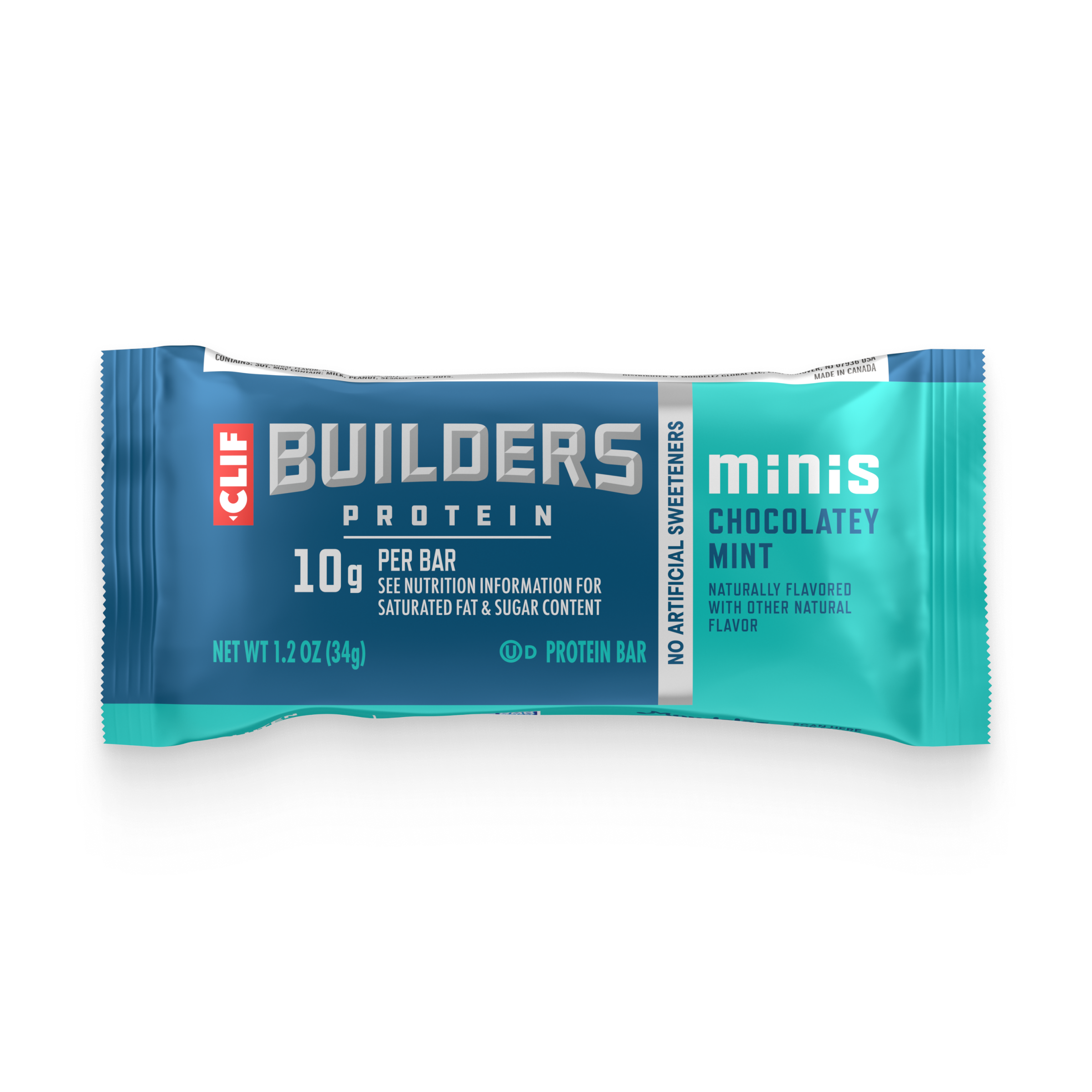 CLIF BUILDERS Minis Chocolatey Mint Plant Based Protein Bars