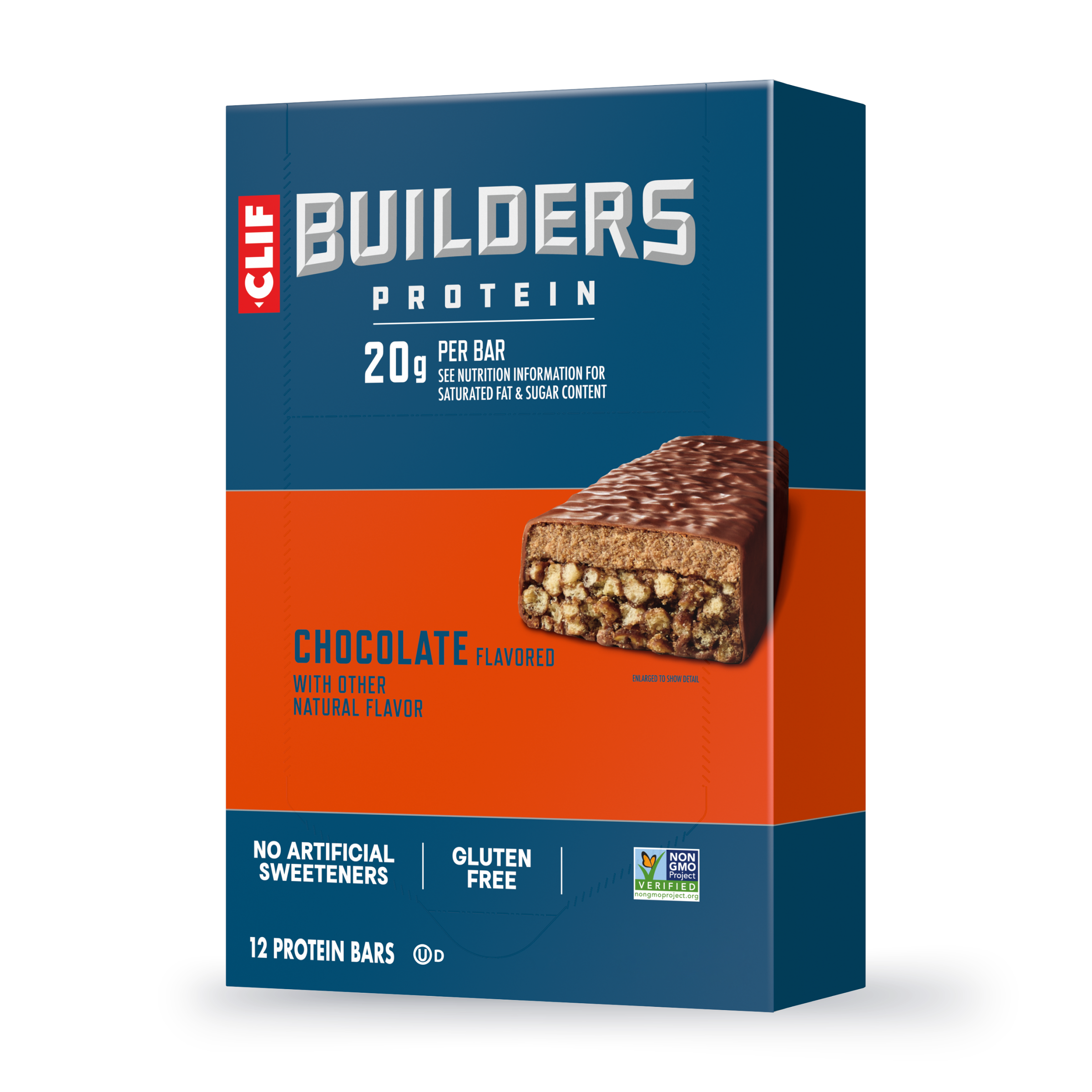 CLIF BUILDERS Chocolate Flavor Plant Based Protein Bars