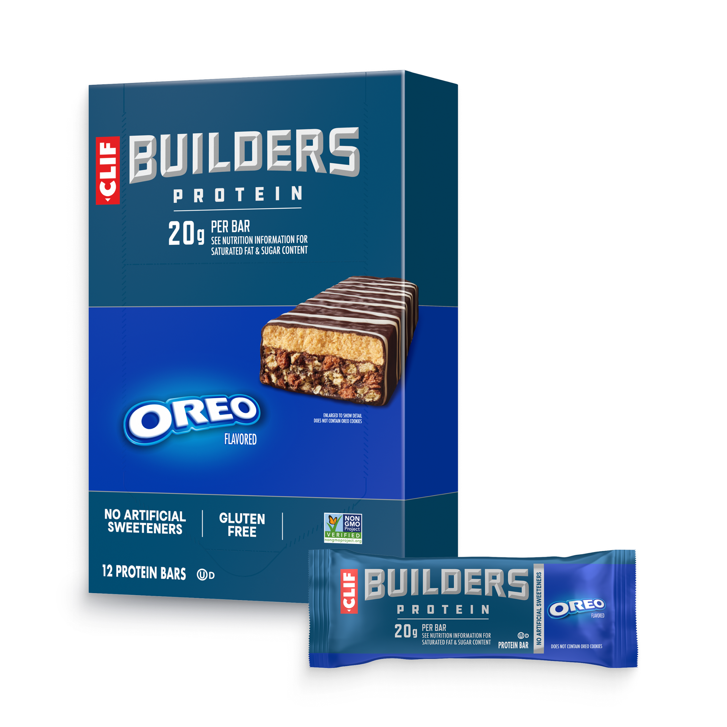 CLIF BUILDERS OREO-Flavored Plant Based Protein Bars