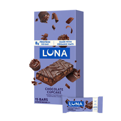 LUNA Bar Chocolate Cupcake Flavor Gluten Free Snack Bar