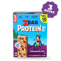 Zbar Protein Chocolate Chip Crispy Snack Bars, Gluten Free Protein Bars, 30 Bars