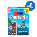 Zbar Protein Cookies 'N Creme Crispy Snack Bars, Gluten Free Protein Bars, 30 Bars